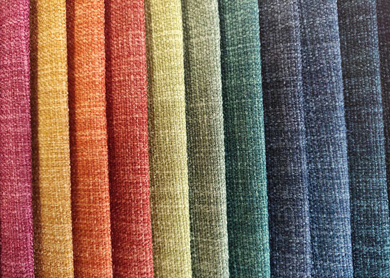 फर्नीचर सोफे के लिए कई रंगों के 100% पॉलिएस्टर कपड़े लिनन सूती कपड़े